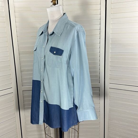 Lane Bryant Tunic Shirt Size 20 Oversized  Long Sleeve Like New - Picture 7 of 16